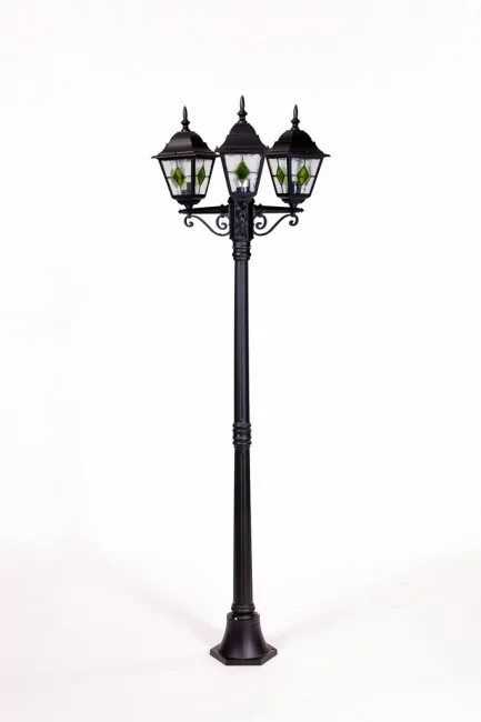 Фото Фонарный столб QUADRO M lead GLASS 79908MBlgG Bl (ip44, 300Вт) от магазина TopDiod.ru
