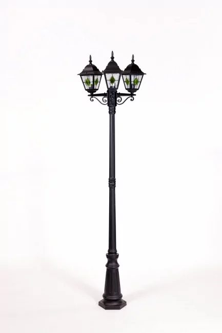 Фото Фонарный столб QUADRO M lead GLASS 79909MBlgG Bl (ip44, 300Вт) от магазина TopDiod.ru