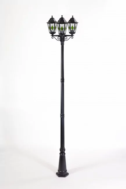 Фото Фонарный столб PETERSBURG lead GLASS 79810lgB 21 Bl (ip44, 300Вт) от магазина TopDiod.ru